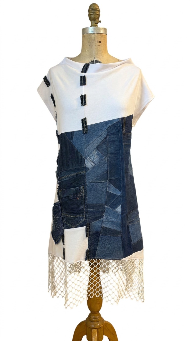 NENA patchwork traper tunika | Hrvatski modni dizajner | Kuky Design